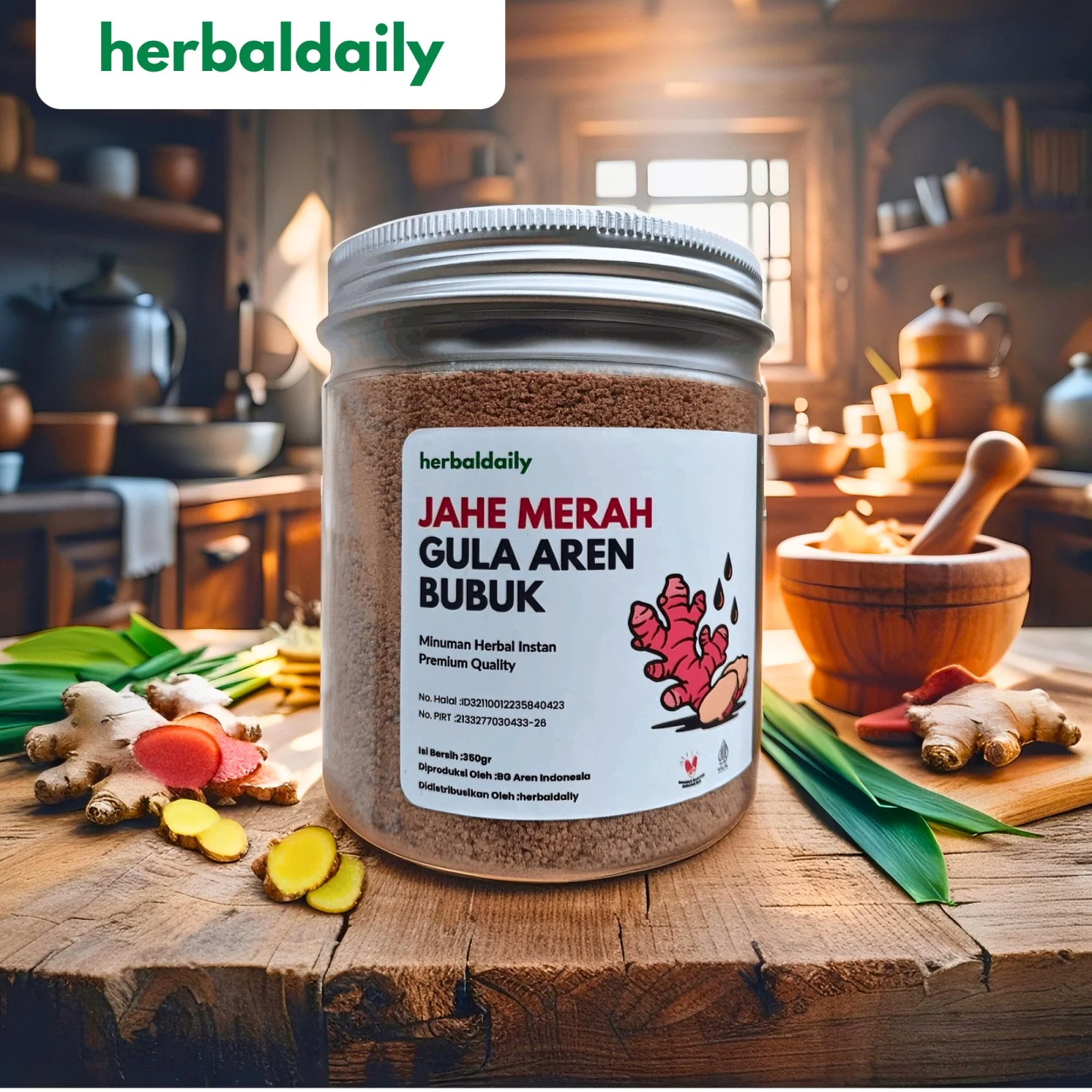 Jahe Merah Gula Aren Bubuk 350gr