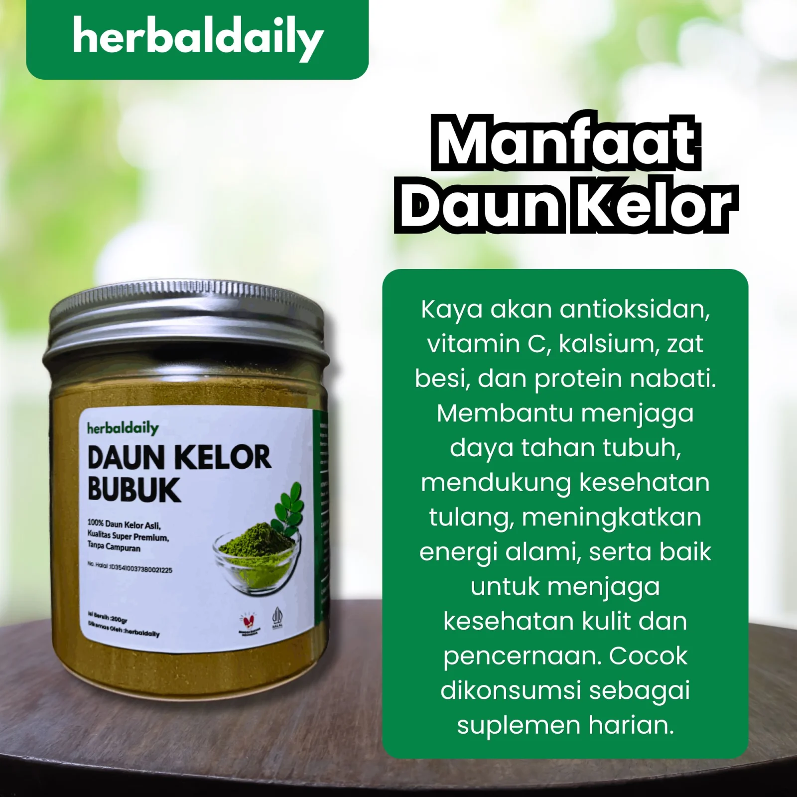 Daun Kelor Bubuk 200gr
